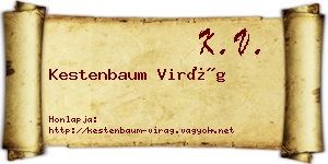 Kestenbaum Virág névjegykártya